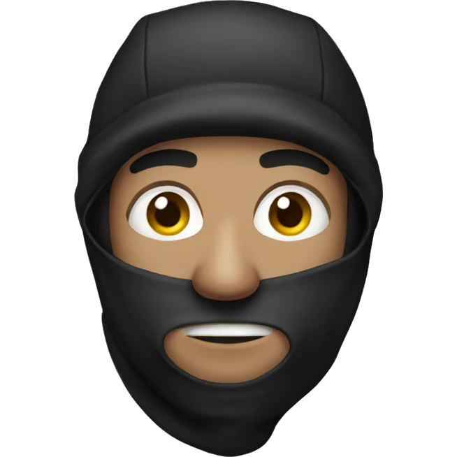 Man wearing a robber costume  emoji