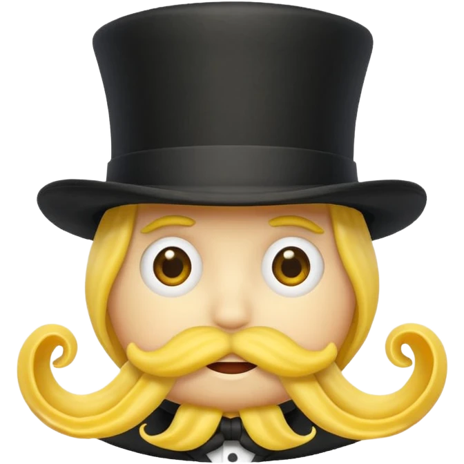 noodle wearing a tophat emoji