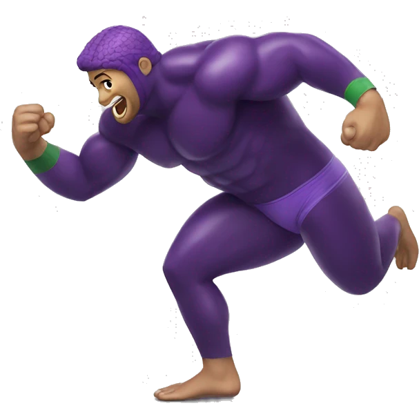 Wrestler riding a eggplant  emoji