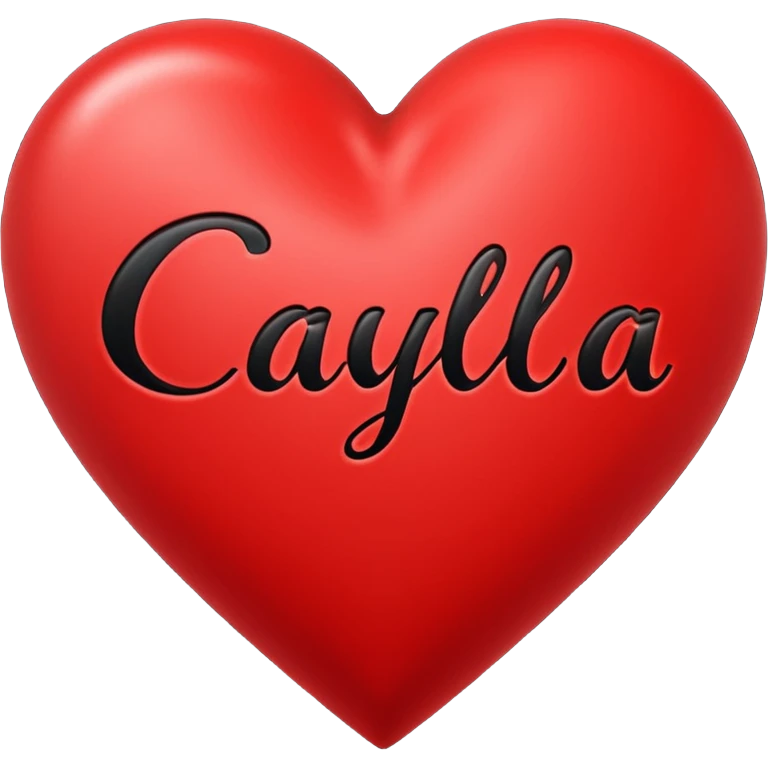 A heart with a name Cayla inside it emoji