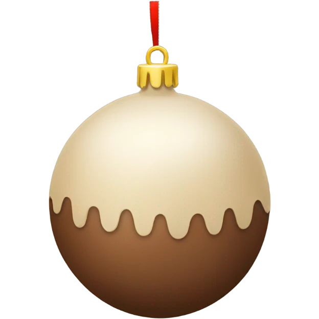 brown beige Christmas ball decoration emoji