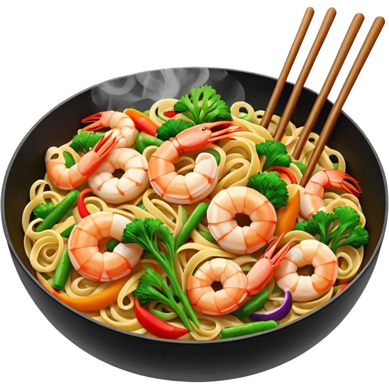 prawn stir-fry noodles emoji