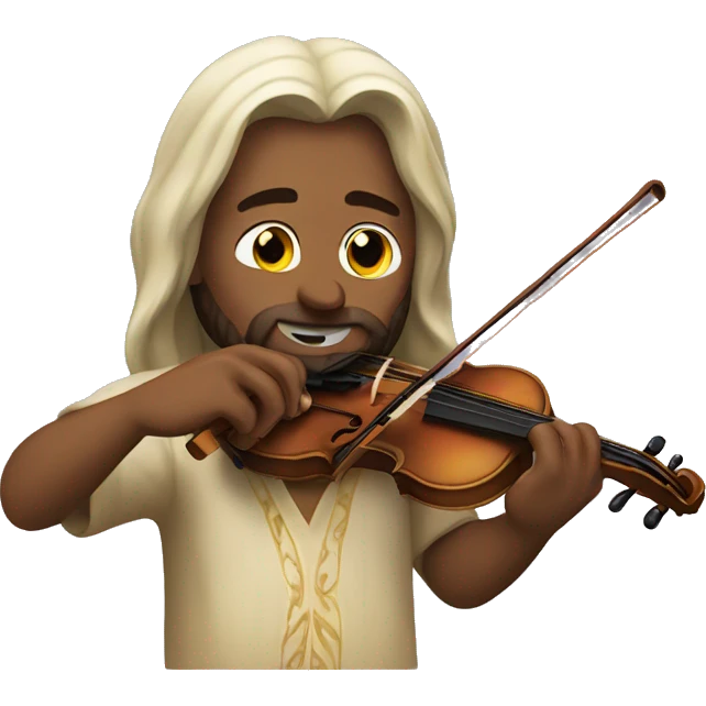 jesus playing violin emoji
