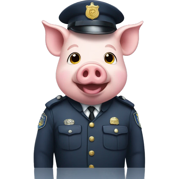pig in a policeman's costume emoji