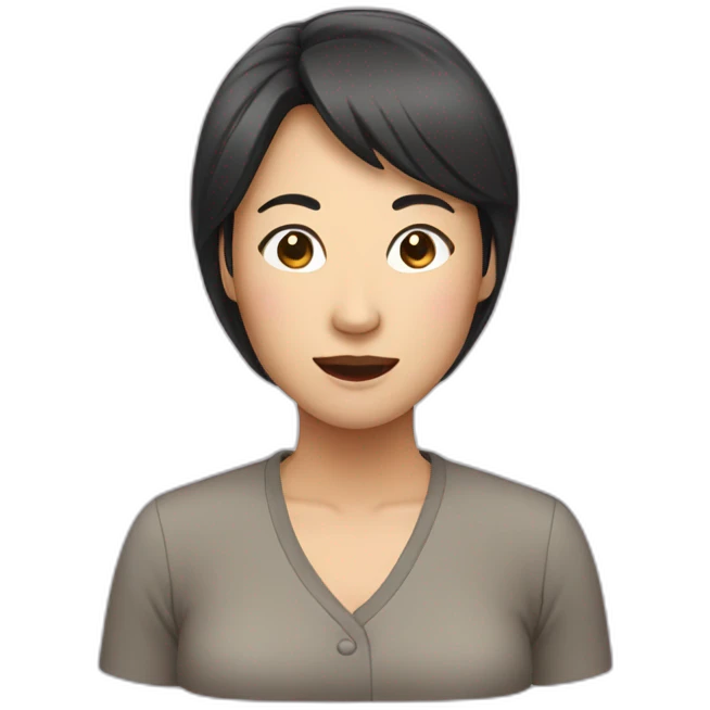 Asian woman talk emoji