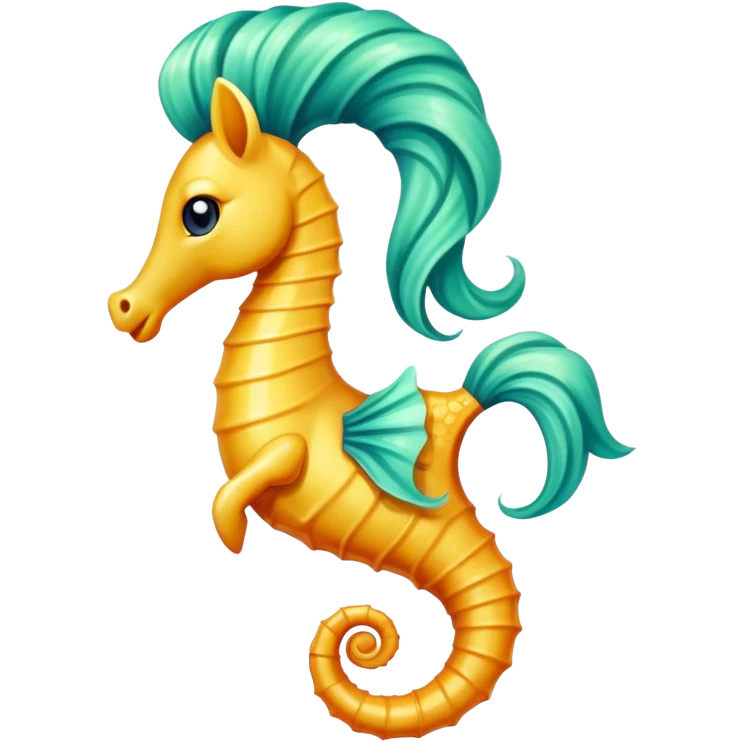 seahorse with pony tail emoji