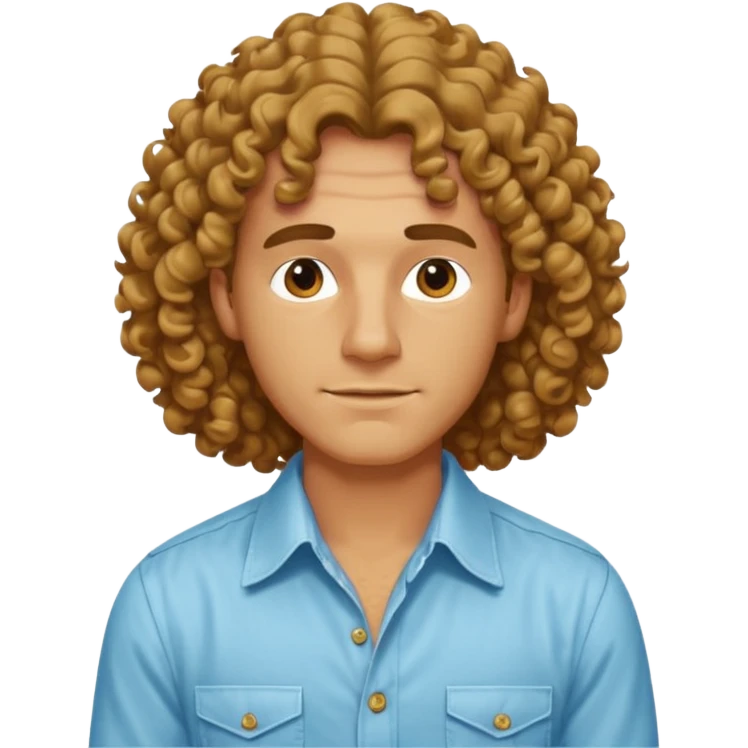 70s 80s men with long curly hair style  emoji