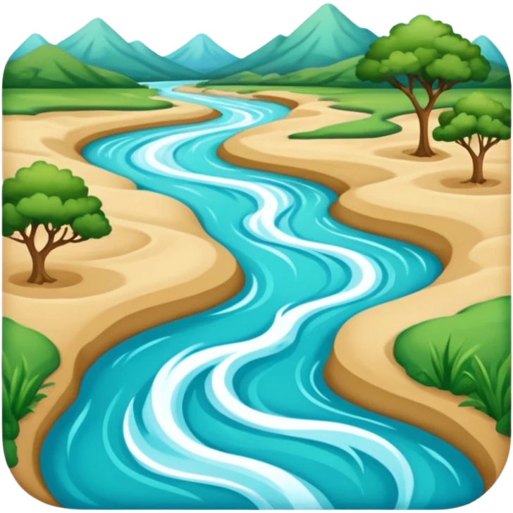 River stream in delta emoji