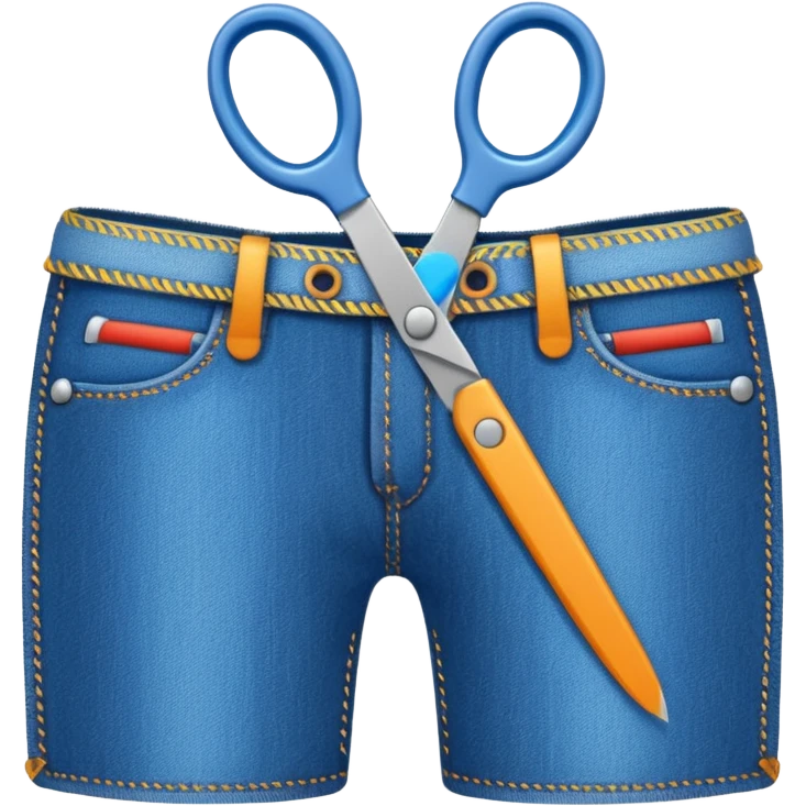rolled fabric with scissors emoji