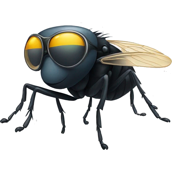 Fly with sunglasses  emoji