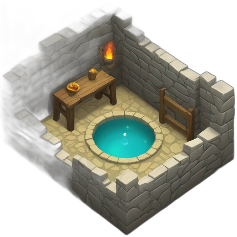 Isometric 3d dungeon emoji