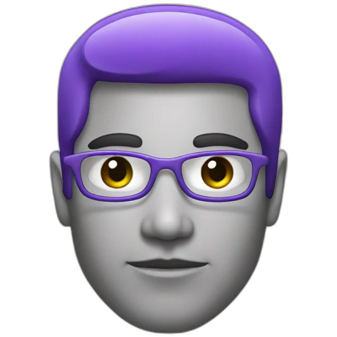 KK silver with purple outline emoji