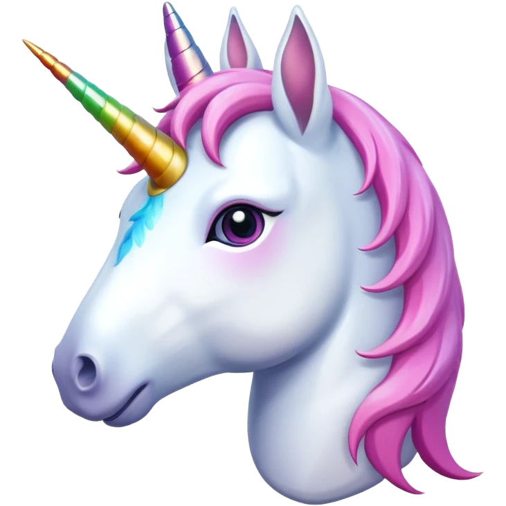 unicorn, front view emoji