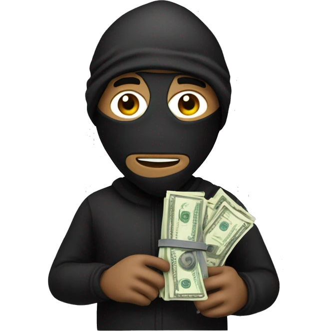 Robber with a bag of money  emoji