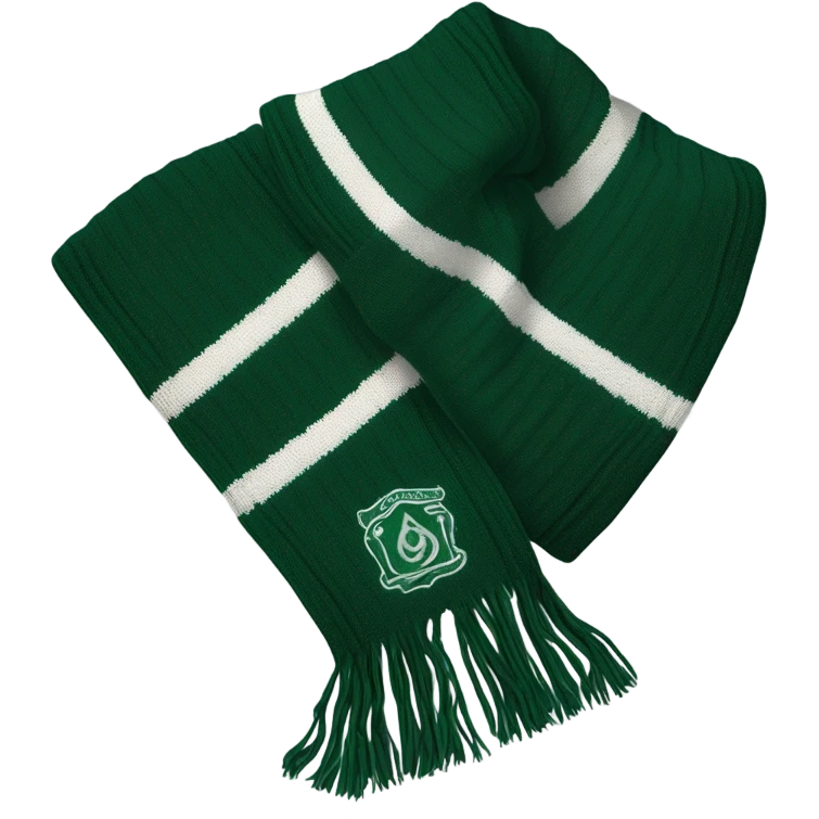 dark green knitted Slytherin scarf emoji