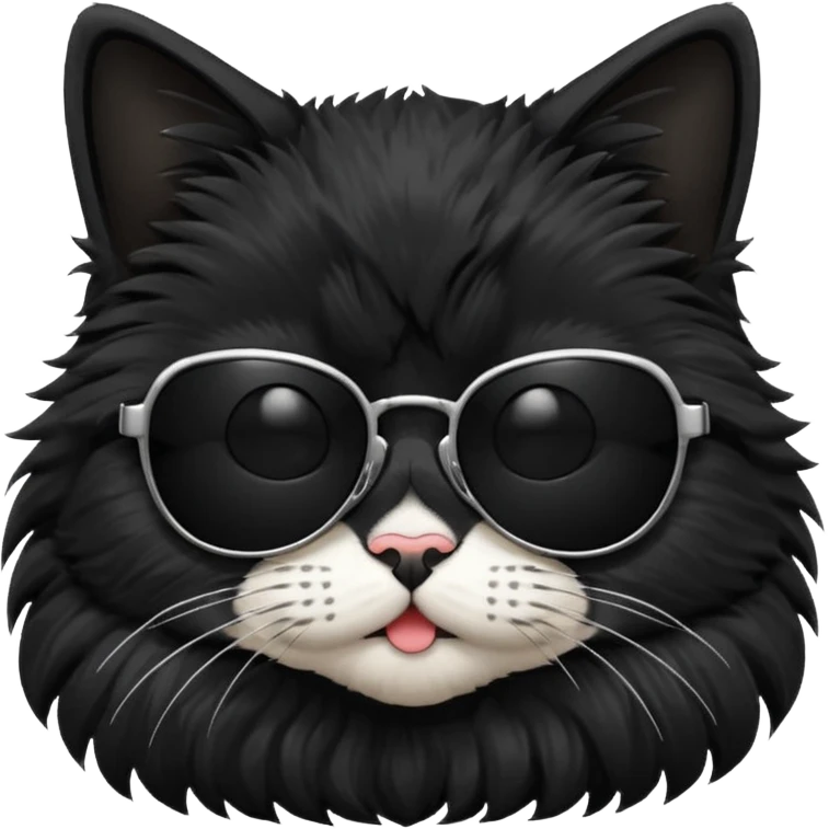 cat wearing sunglasses, simple, cute emoji