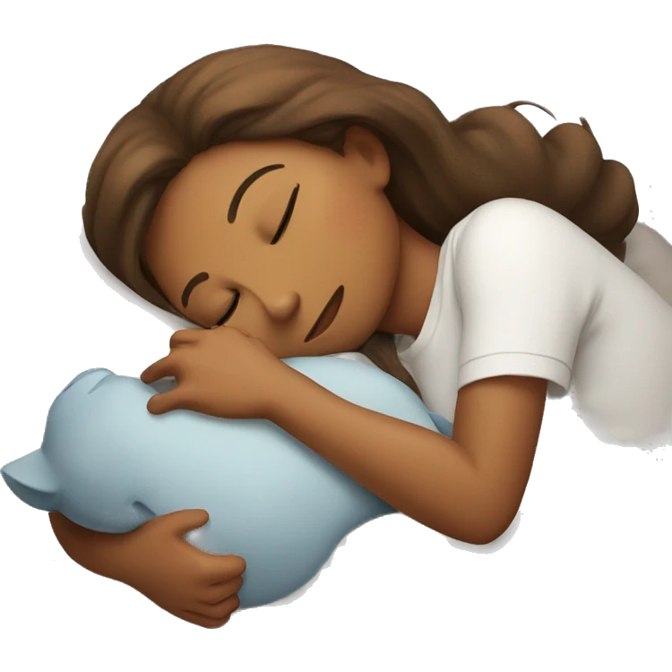 sleeping with a cat  emoji
