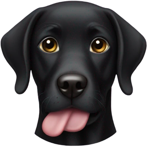 Black lab cut  emoji