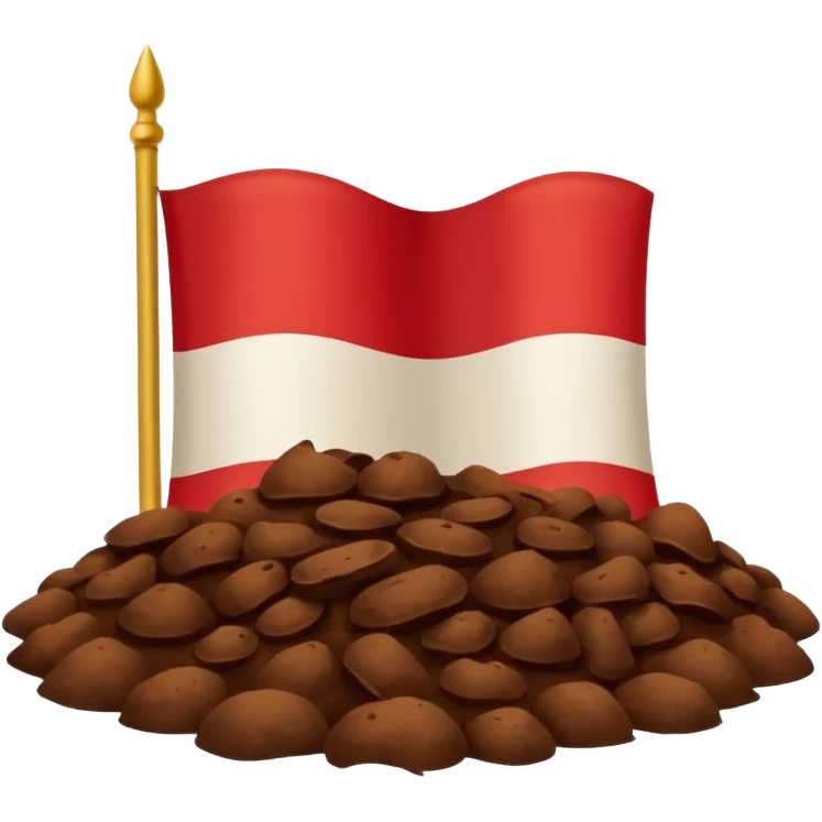 Indonesia flag poop in the mid emoji