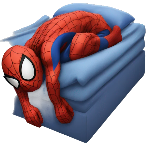 spiderman sleeping emoji