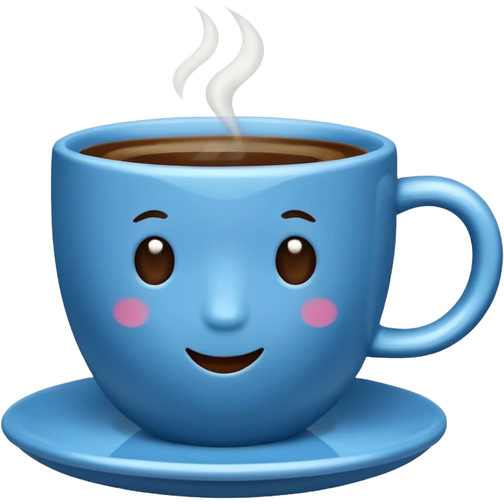 hot blue coffe cup emoji