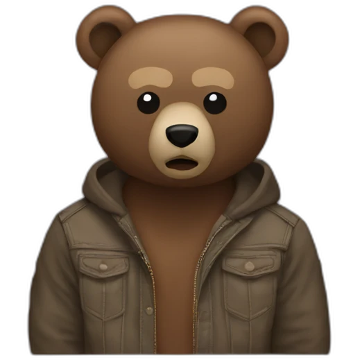 kanye west bear emoji