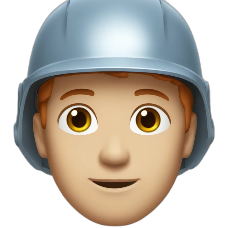 engineer male blue eyes reddish hair clean shaven emoji