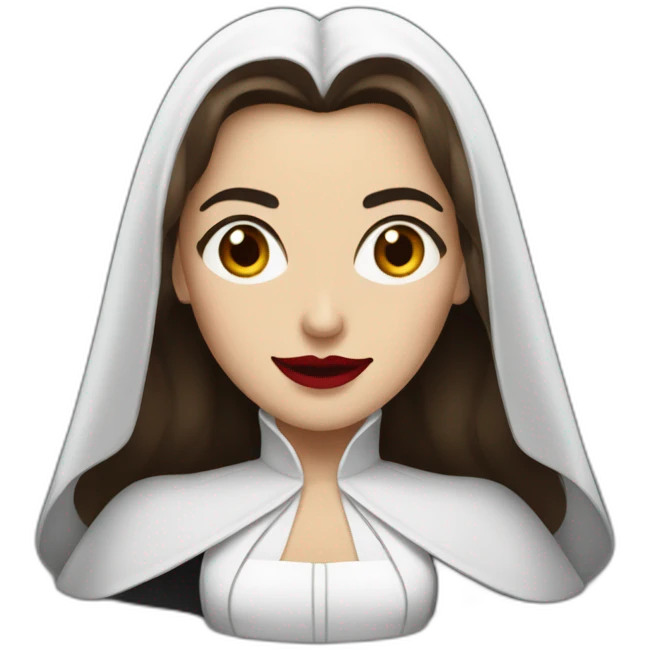 femme blanche brune déguisée en dracula emoji