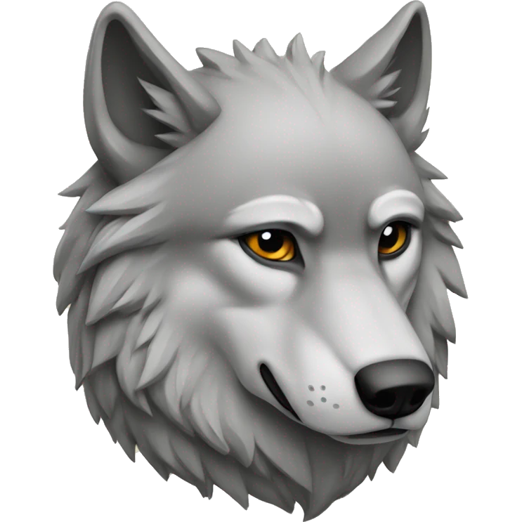 Alpha wolf sitting down thinking about life emoji