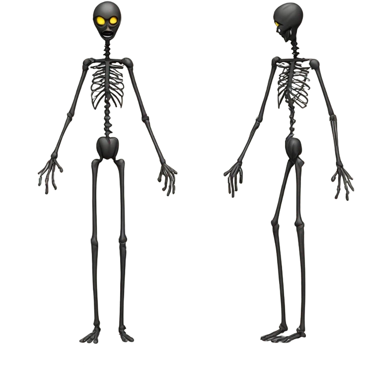 Creepy stick figure emoji