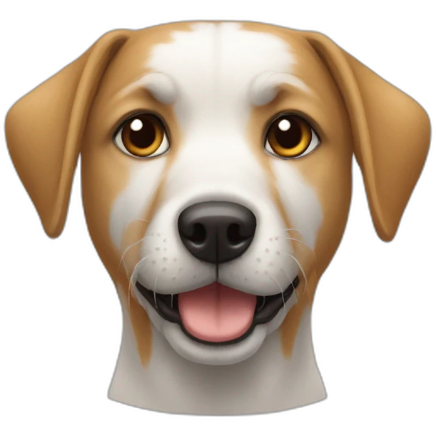 chat sur un chien emoji