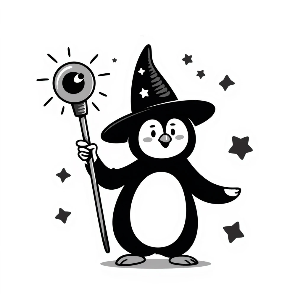 Penguin Wizard emoji
