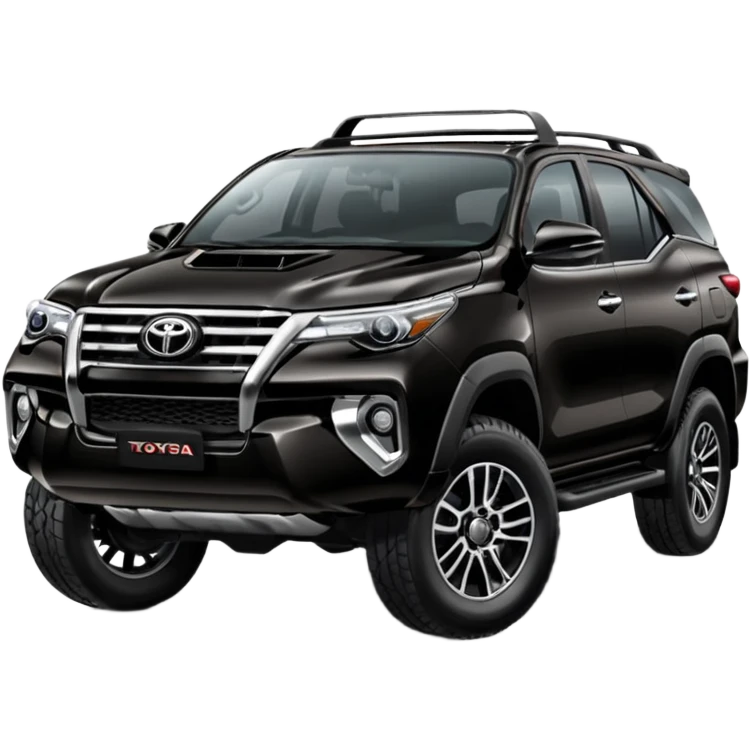 Black Toyota fortuner with full attitude  emoji