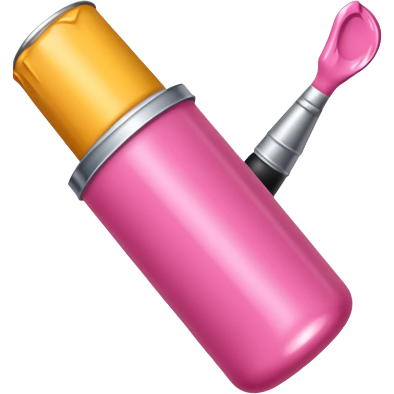 Tube de peinture rose emoji