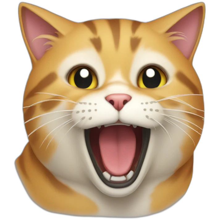 Cat screaming emoji