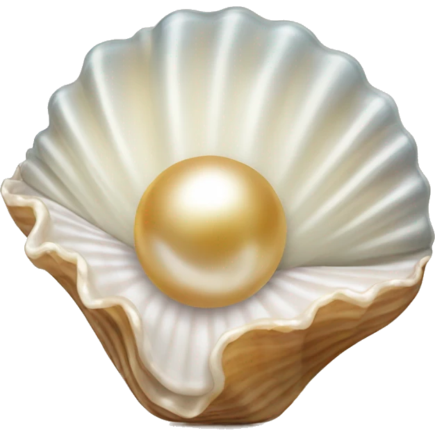 Seashell with pearl inside  emoji
