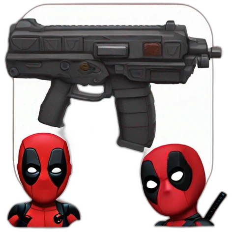 Deadpool and gun emoji