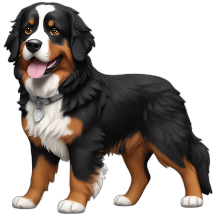 Astronaut Bernese mountain dog emoji