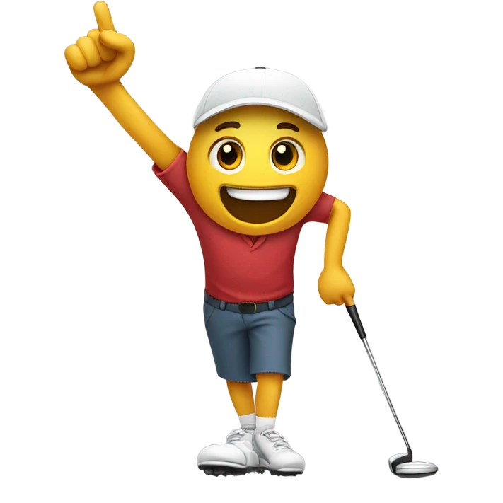 Golfer fist pumping after making a putt.  emoji