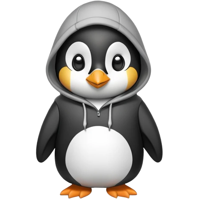 penguin in a hoodie emoji