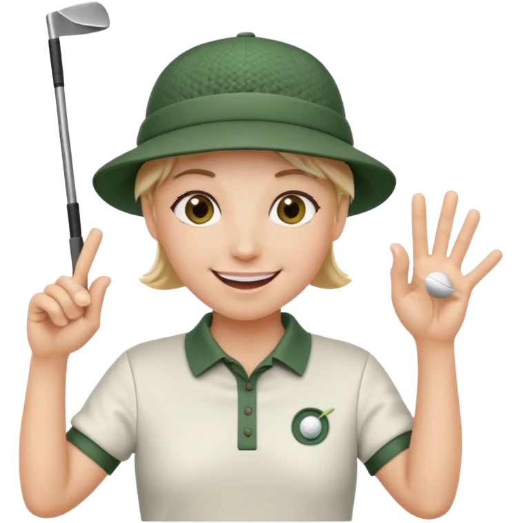Fingerguns shooting a golf hole emoji