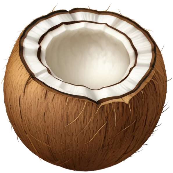 whole coconut with brown husk emoji