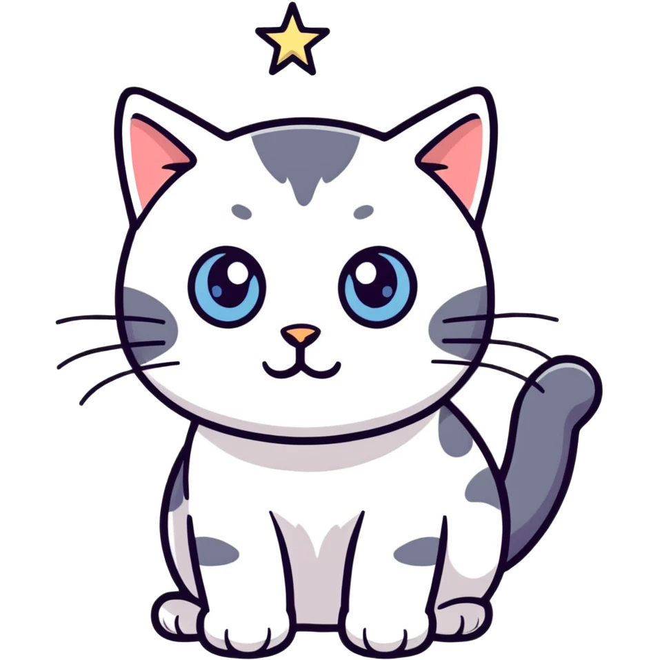 Cat with star eyes emoji