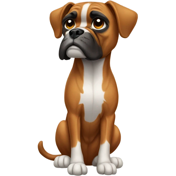  boxer dog full body emoji