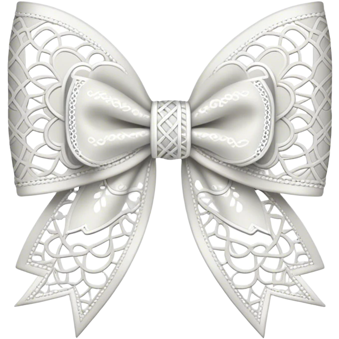 white lace bow emoji