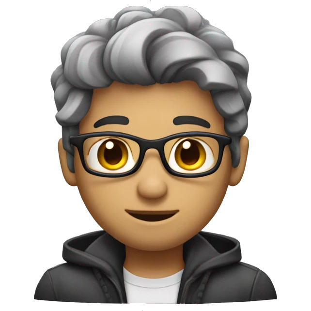 software developer with silcy black hair  emoji