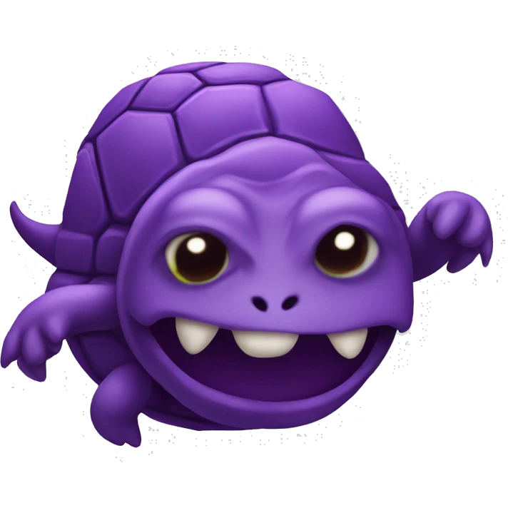 Purple devil emoji turtle emoji