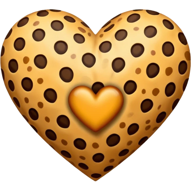 Cheetah print heart emoji