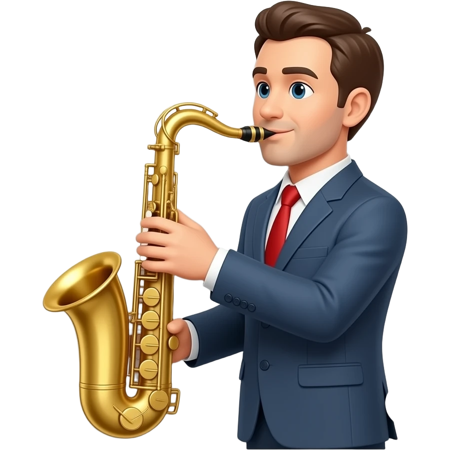 magnet emoji playing saxophone emoji