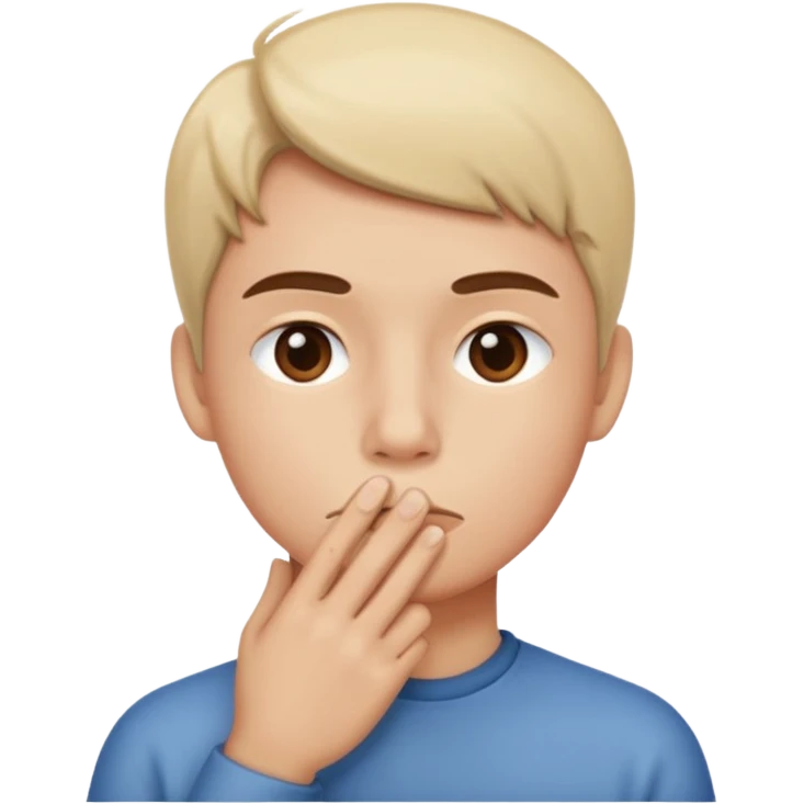 Silent face, shushing emoji